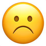 frowning-face Emoji apple