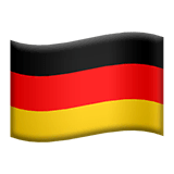 Bandeira da Alemanha nos iOS iPhones e macOS da Apple