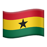 Bandera de Ghana en Apple macOS y iOS iPhones