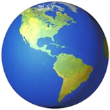 Globo terrestre con il continente americano su Apple macOS e iOS iPhones