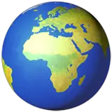 Глобус с Европой и Африкой Эмодзи на Apple macOS и iOS iPhone