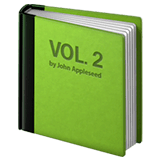 Libro di testo verde su Apple macOS e iOS iPhones