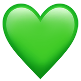 green-heart Emoji apple