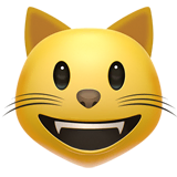 grinning-cat Emoji apple