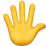 hand-with-fingers-splayed Emoji apple