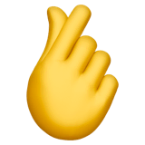 🫰 Hand With Index Finger And Thumb Crossed Emoji on Apple macOS and iOS iPhones