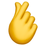 hand-with-index-finger-and-thumb-crossed Emoji apple