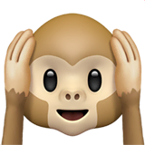 hear-no-evil-monkey Emoji apple