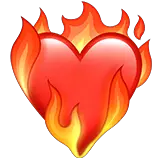 ❤️‍🔥 Heart on fire Emoji on Apple macOS and iOS iPhones