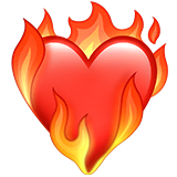 heart-on-fire Emoji apple