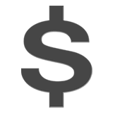heavy-dollar-sign Emoji apple