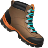 hiking-boot Emoji apple