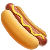 Hot Dog Emoji on Apple macOS and iOS iPhones