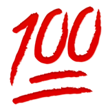 💯 Hundred Points Emoji on Apple macOS and iOS iPhones