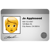 🪪 Identification Card Emoji on Apple macOS and iOS iPhones