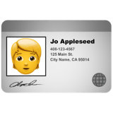 identification-card Emoji apple