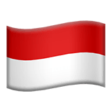Bandeira da Indonésia nos iOS iPhones e macOS da Apple