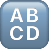 Значок ввода прописных букв Эмодзи на Apple macOS и iOS iPhone