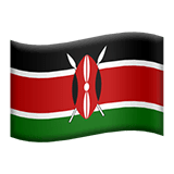 Bandiera del Kenya su Apple macOS e iOS iPhones