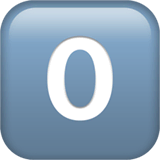 0️⃣ Taste mit der Zahl 0 Emoji auf Apple macOS und iOS iPhones