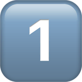 keycap-1 Emoji apple