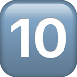 🔟 Tecla do número dez Emoji nos Apple macOS e iOS iPhones