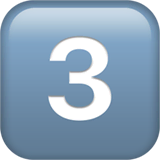 keycap-3 Emoji apple