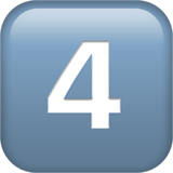 keycap-4 Emoji apple