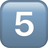 keycap-5 Emoji apple