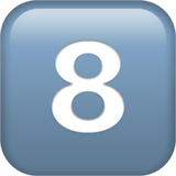 keycap-8 Emoji apple