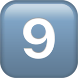 keycap-9 Emoji apple