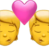 Sich küssendes Paar Emoji auf Apple macOS und iOS iPhones
