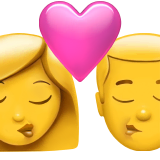 kiss-woman-man Emoji apple