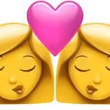 kiss-woman-woman Emoji apple