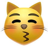 kissing-cat Emoji apple