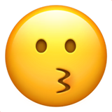 kissing-face Emoji apple