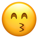 kissing-face-with-smiling-eyes Emoji apple