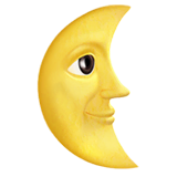 last-quarter-moon-face Emoji apple