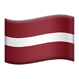 Bandera de Letonia en Apple macOS y iOS iPhones