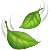 Leaf Fluttering in Wind Emoji on Apple macOS and iOS iPhones