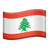 🇱🇧 Bandera de Líbano Emoji en Apple macOS y iOS iPhones