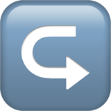 left-arrow-curving-right Emoji apple
