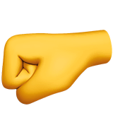 Left-Facing Fist Emoji on Apple macOS and iOS iPhones