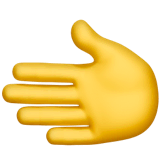 Leftwards Hand Emoji on Apple macOS and iOS iPhones