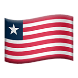 🇱🇷 Bandiera della Liberia Emoji su Apple macOS e iOS iPhones