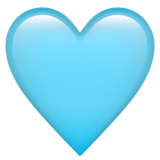 light-blue-heart Emoji apple