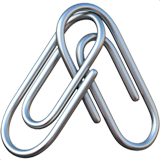 Linked Paperclips Emoji on Apple macOS and iOS iPhones
