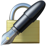 locked-with-pen Emoji apple