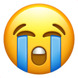 loudly-crying-face Emoji apple