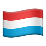 Bandera de Luxemburgo en Apple macOS y iOS iPhones